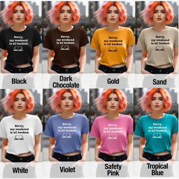 My weekend is all booked graphic adult tee shirt - Picture 2 of 5